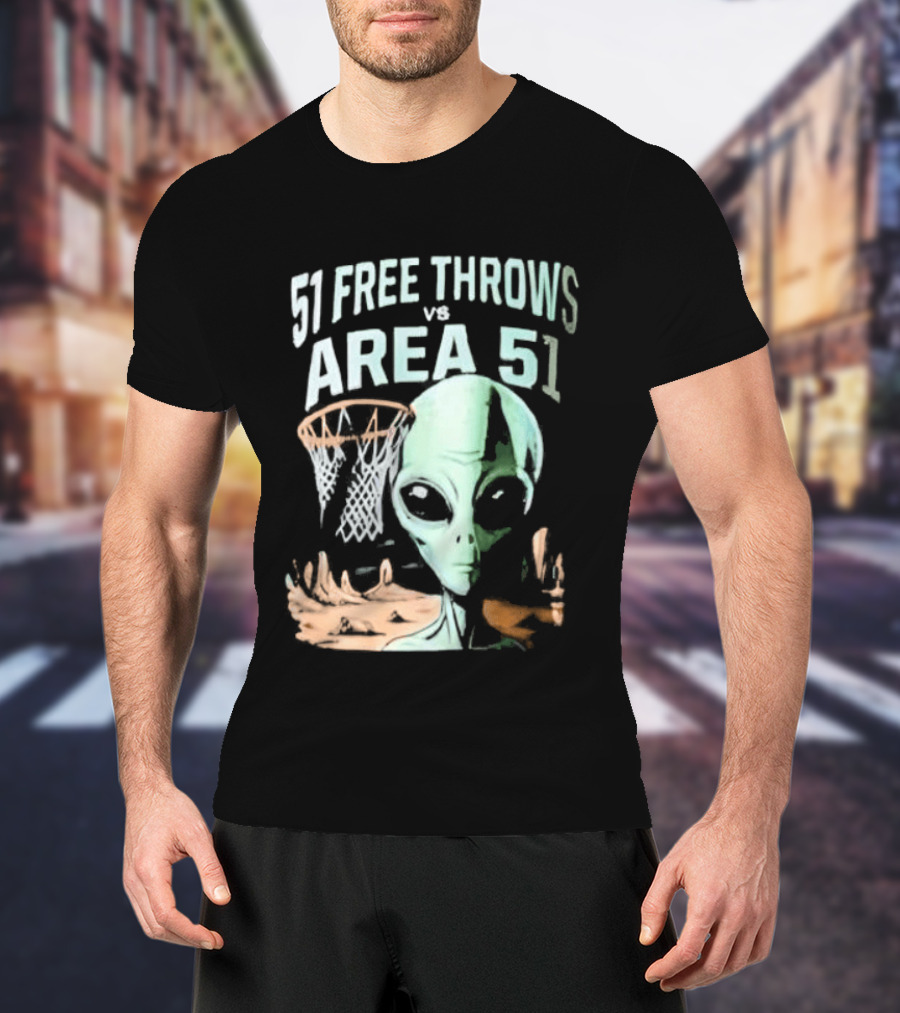 Victor Wembanyama 51 Free Throws Vs Area 51 Alien Basketball T-Shirt