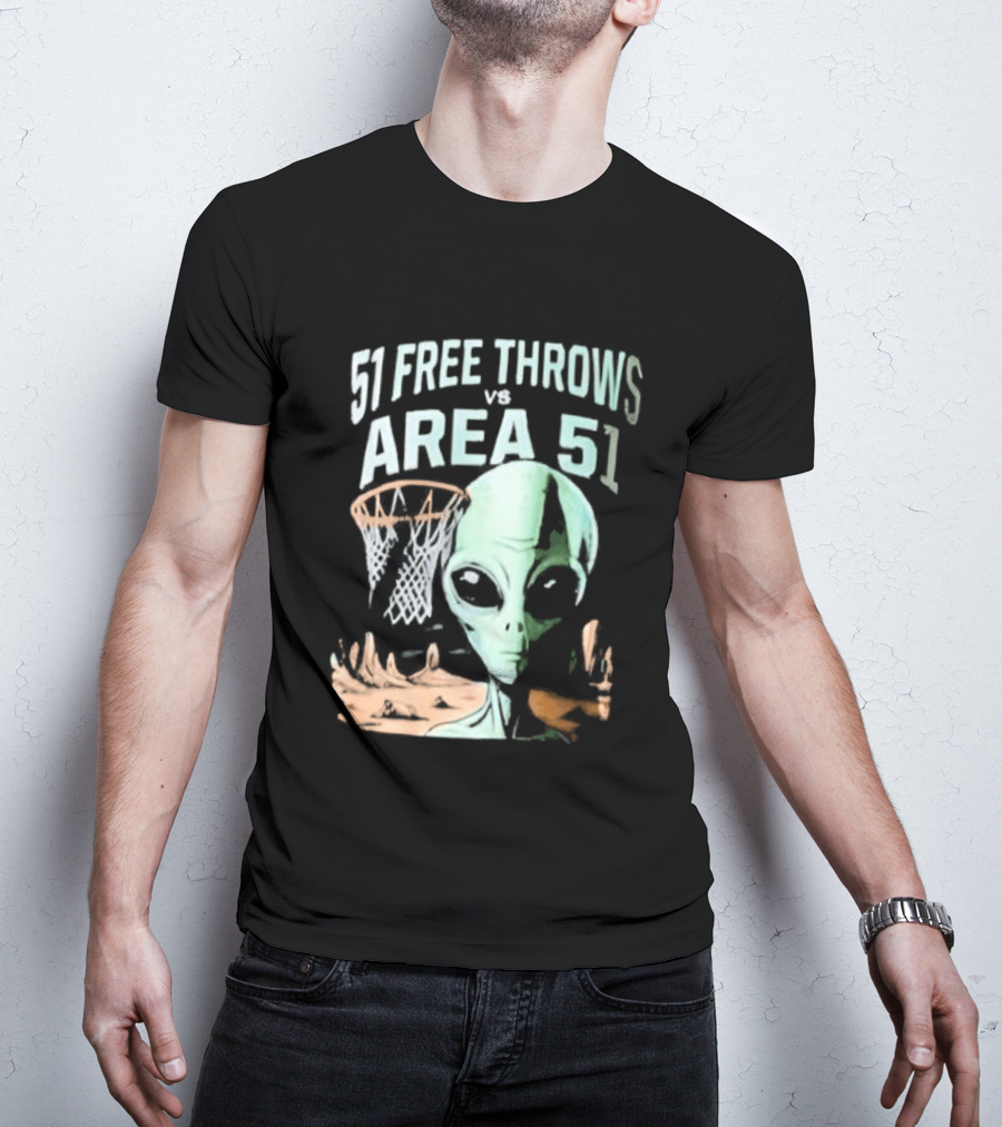 Victor Wembanyama 51 Free Throws Vs Area 51 Alien Basketball T-Shirt