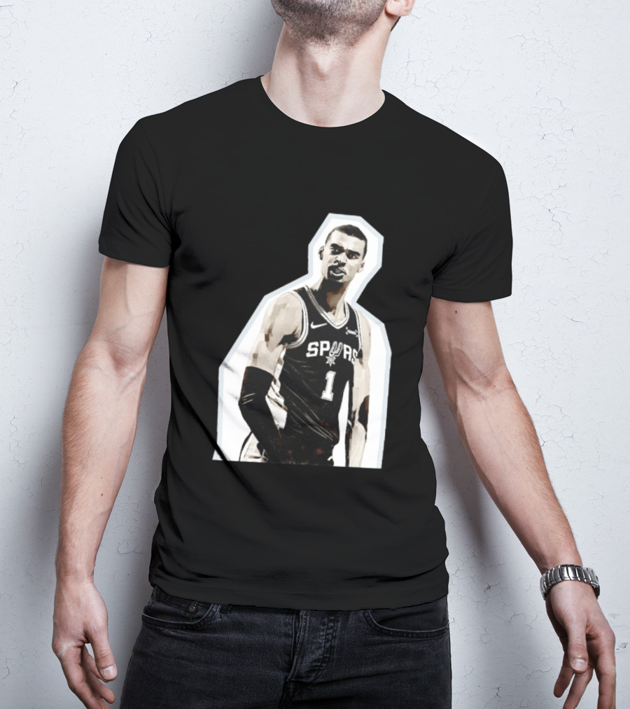 Victor Wembanyama Spurs Number 1 Basketball Jersey T-Shirt