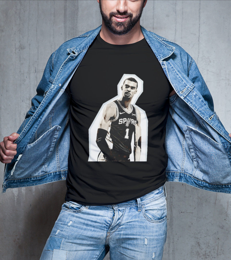 Victor Wembanyama Spurs Number 1 Basketball Jersey T-Shirt