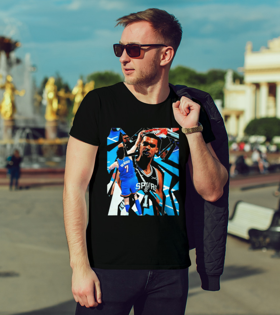 San Antonio Spurs Wembanyama Dunk Showdown With Holmgren T-Shirt
