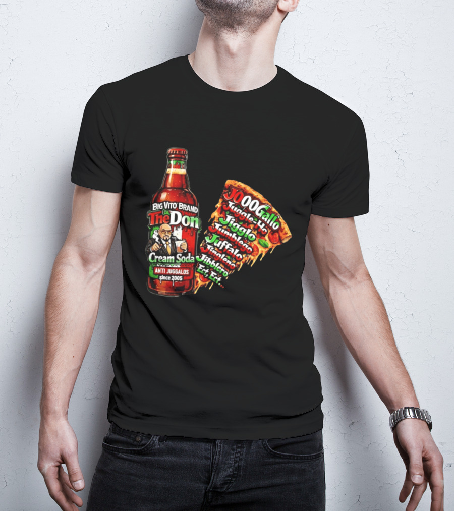 Big Vito Brand The Don Cream Soda Anti Juggalos Juggle Ho Jiggle Ho Pizza Slice 2005 T-Shirt
