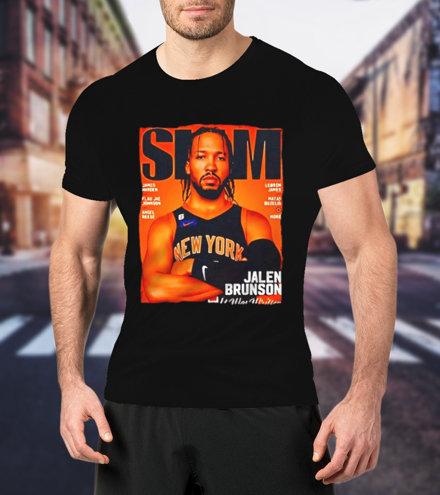 Slam Magazine New York Jalen Brunson Basketball T-Shirt