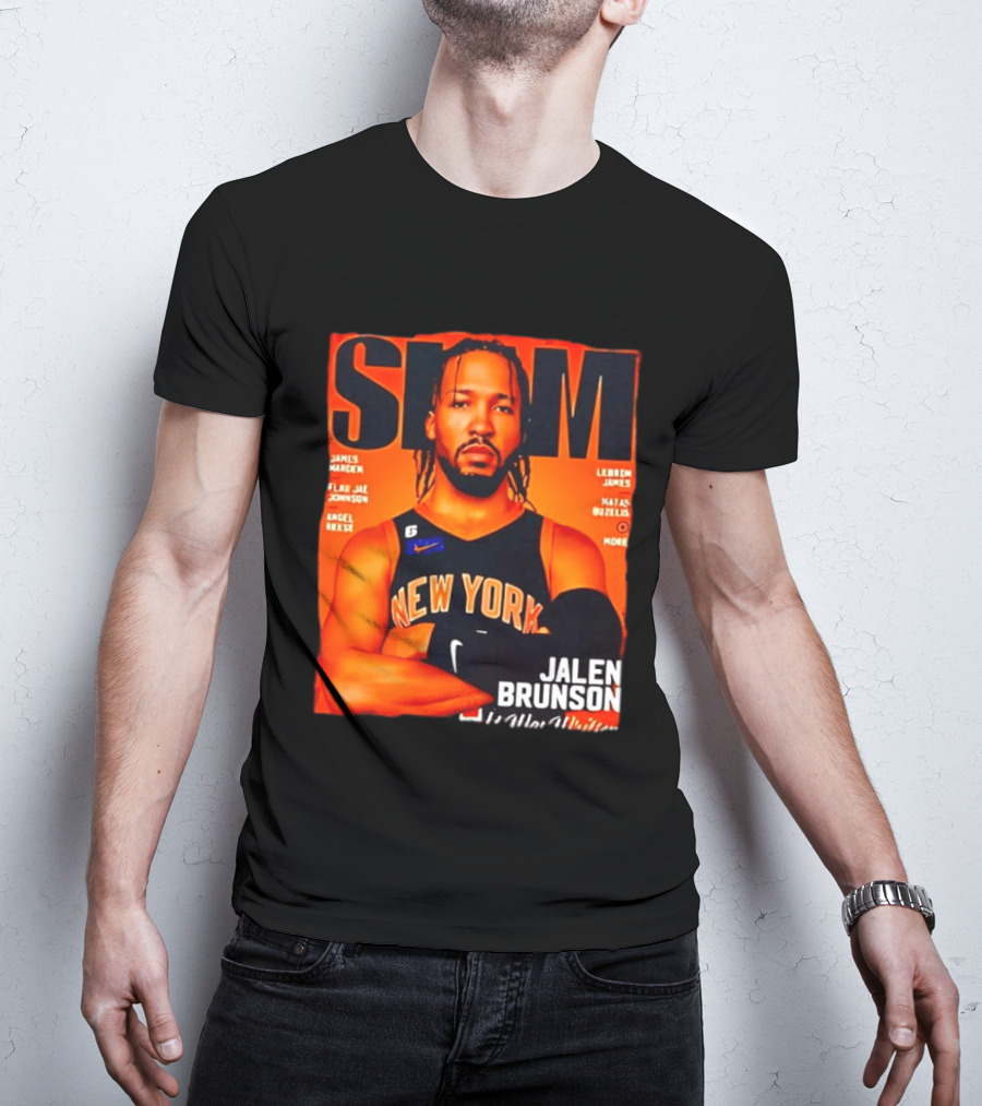 Slam Magazine New York Jalen Brunson Basketball T-Shirt