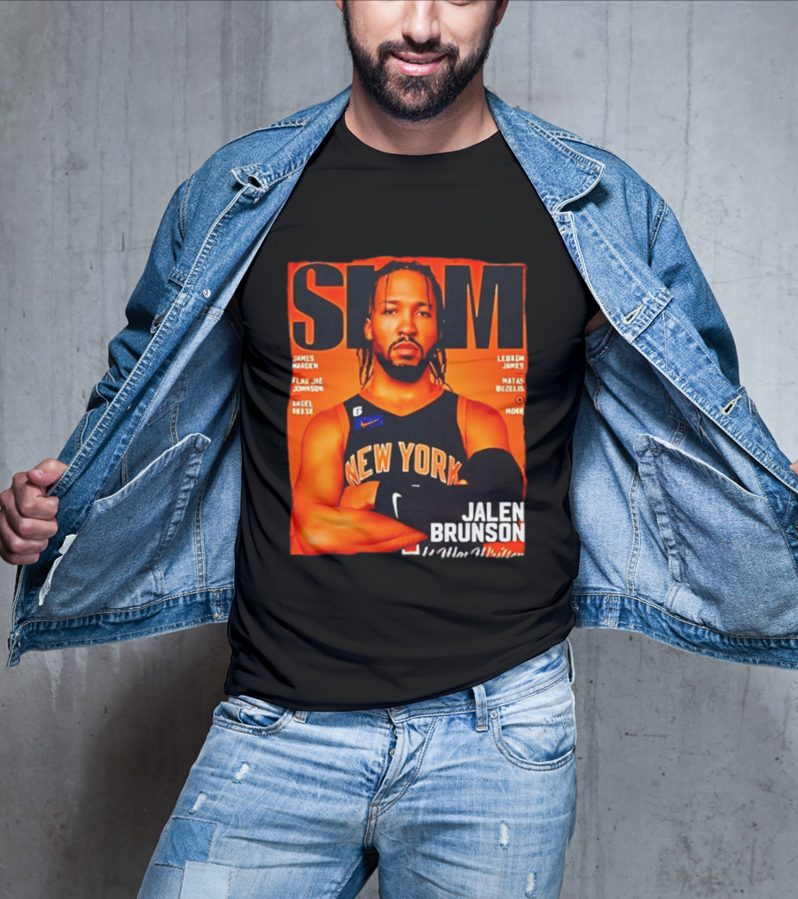 Slam Magazine New York Jalen Brunson Basketball T-Shirt