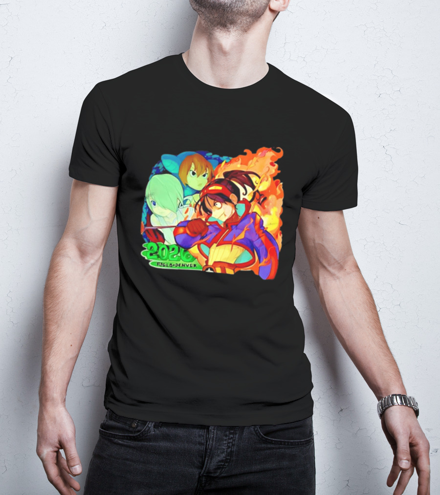 Snake Dragon 2020 Anime Group Denver Flaming Warrior T-Shirt