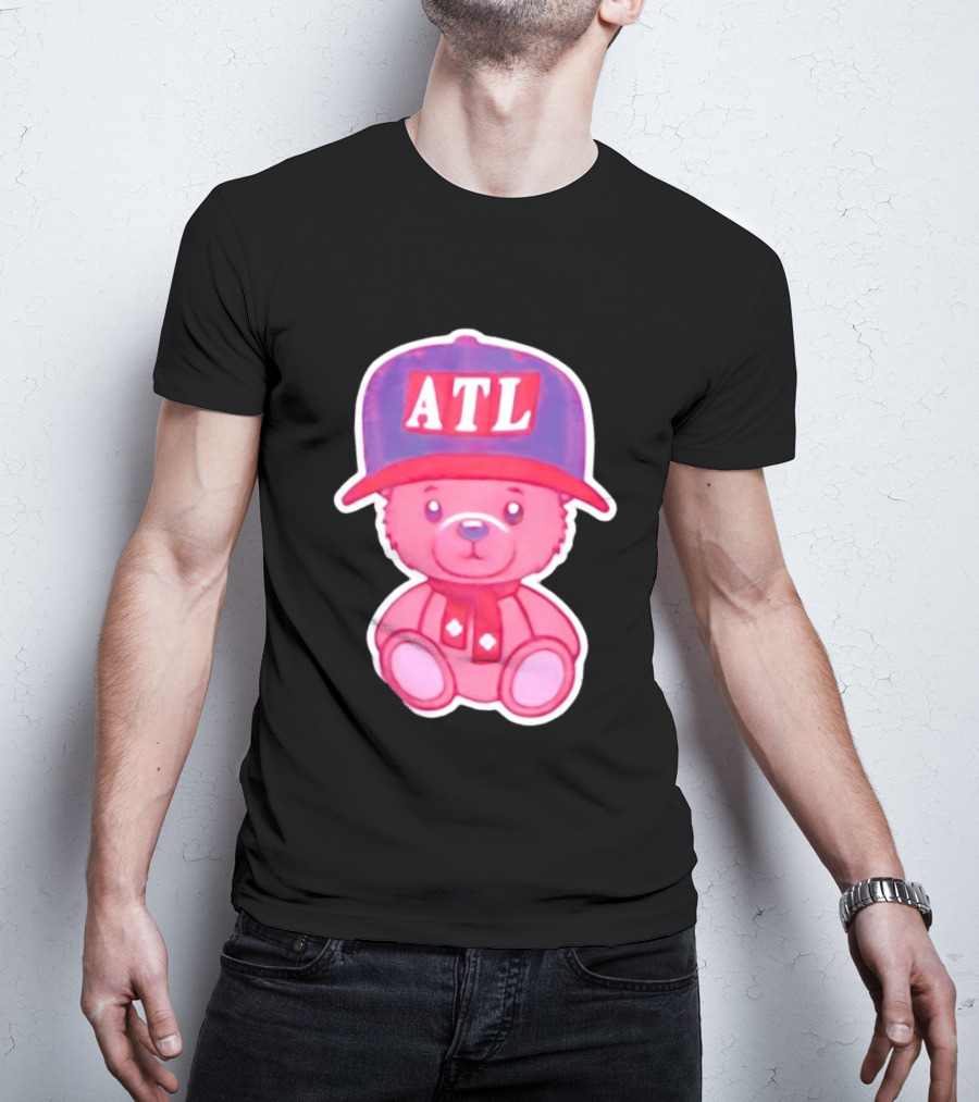 ATL Cap Teddy Bear Atlanta Braves Baseball Scarf T-Shirt