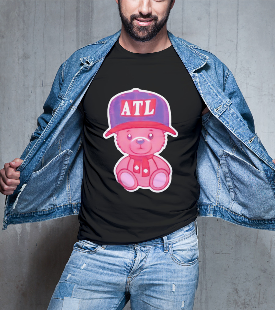 ATL Cap Teddy Bear Atlanta Braves Baseball Scarf T-Shirt