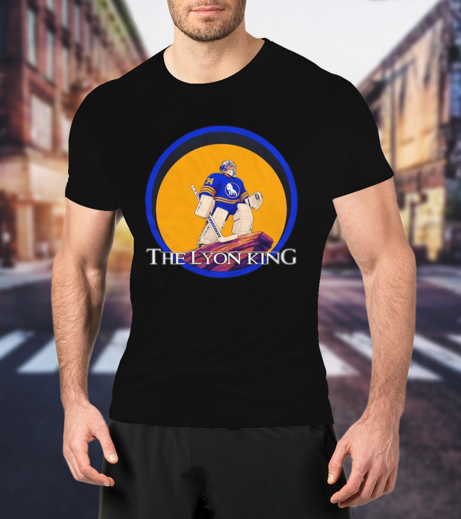 The Lyon King Buffalo Sabres Hockey Goalie 34 Lion Keeper T-Shirt