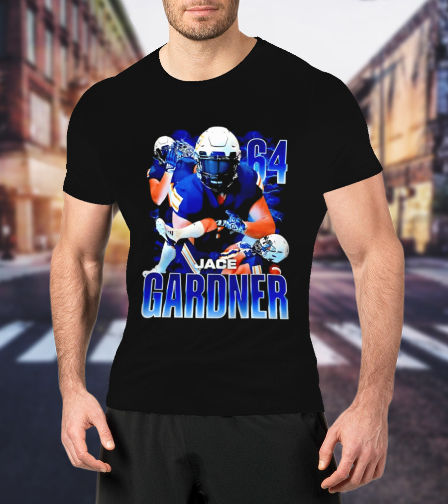 Jace Gardner 64 Football Lightning Sports T-Shirt