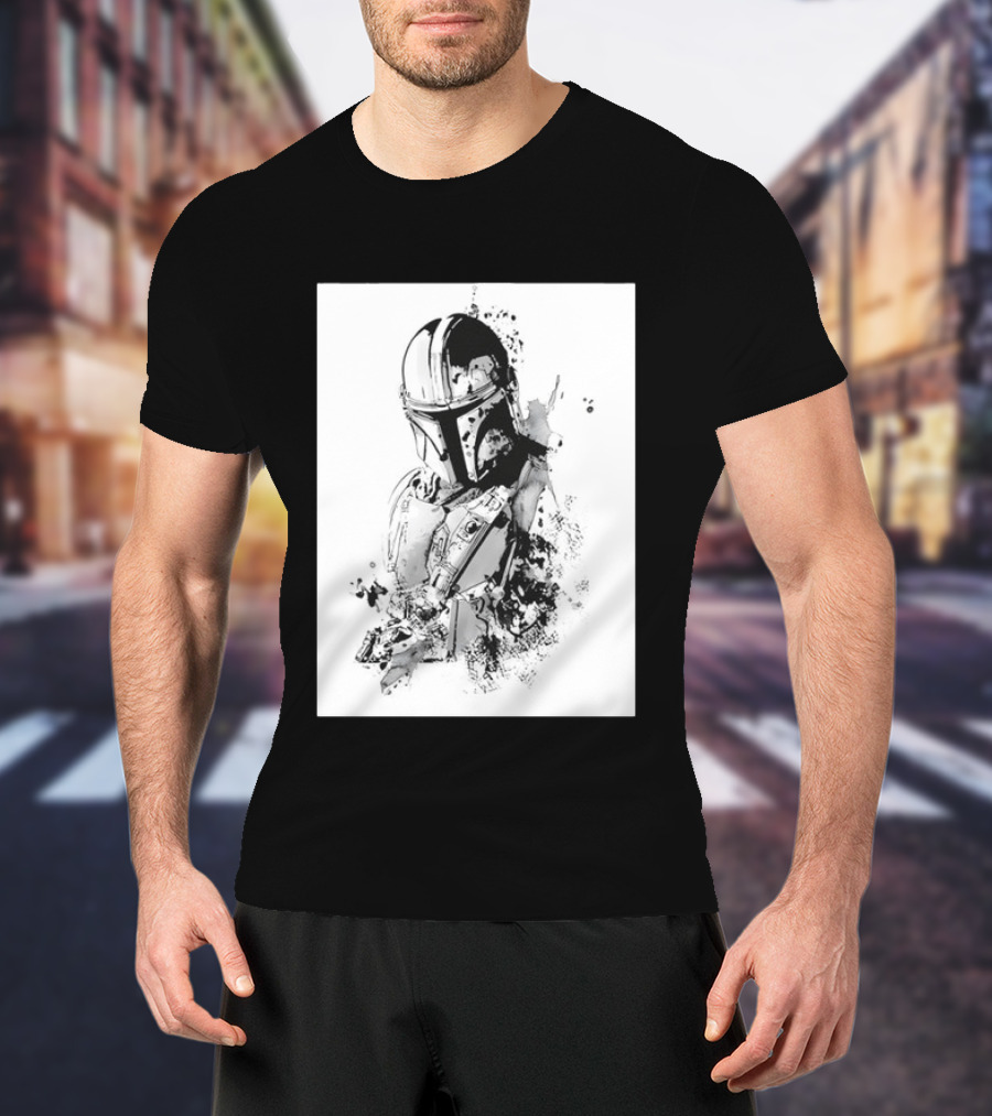 Star Wars The Mandalorian Din Djarin Bounty Hunter Beskar Armor Series T-Shirt