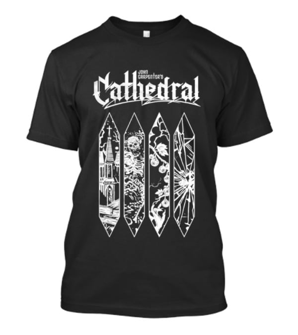 John Carpenter Cathedral Gothic Horror Church Windows Stained Glass T-Shirt