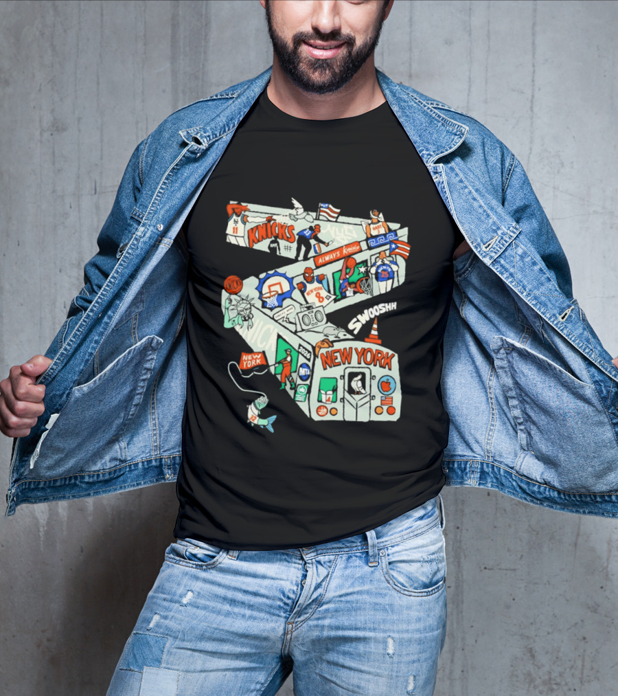 New York Knicks Subway Car Always Slamdunk Basketball City T-Shirt