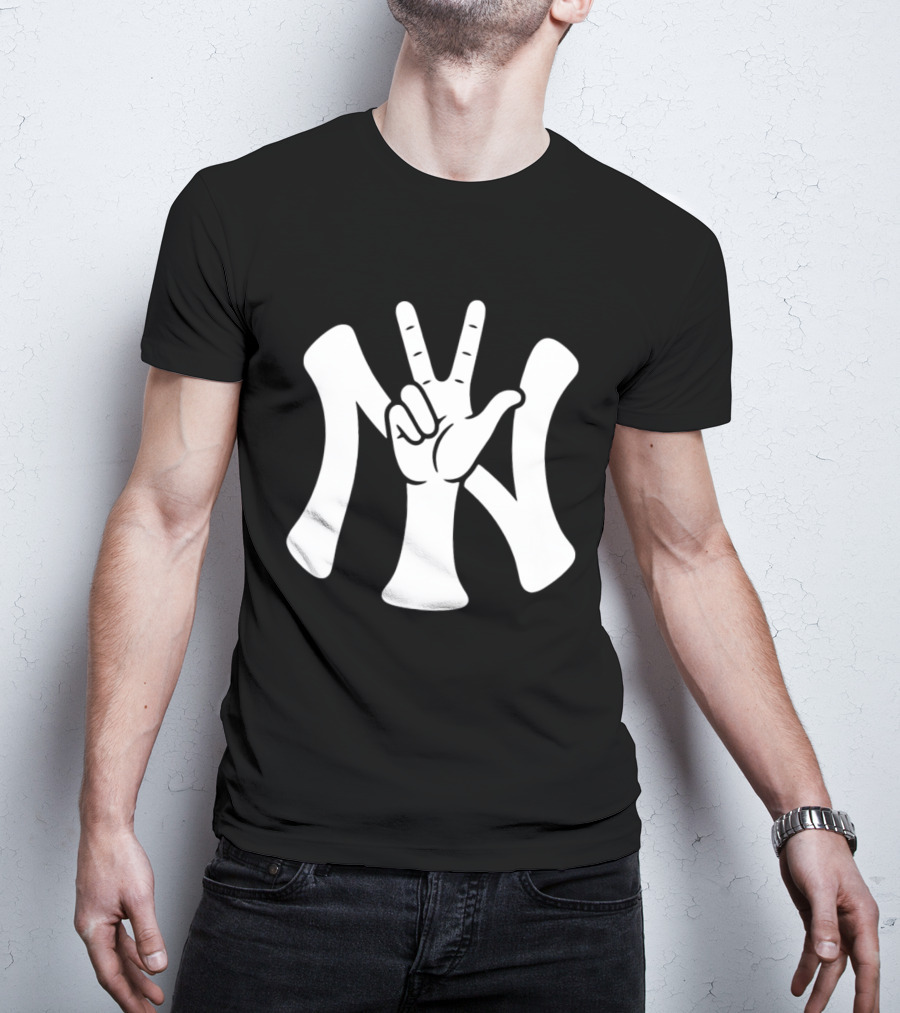 New York Yankees MLB Street Peace Hand Symbol 2026 T-Shirt