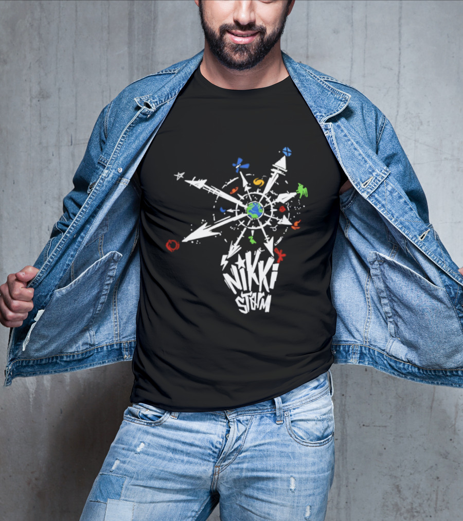 Nikki Storm Multiverse Compass Earth Adventure Multicolor T-Shirt