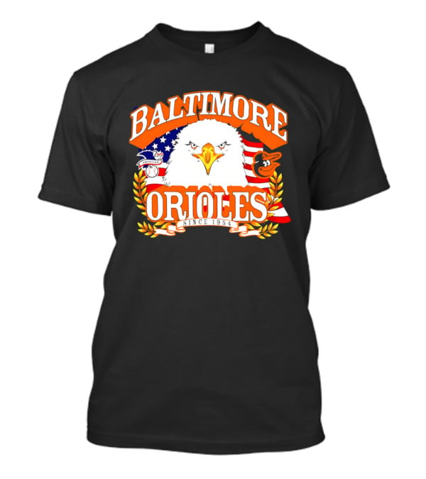 Baltimore Orioles Americana Eagle Logo With USA Flag Celebrating America's 250th Anniversary T-Shirt