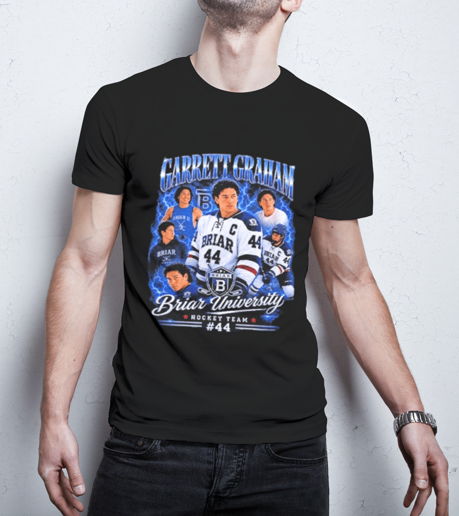 Briar University Garrett Graham 44 Hockey Team Electric Blue T-Shirt