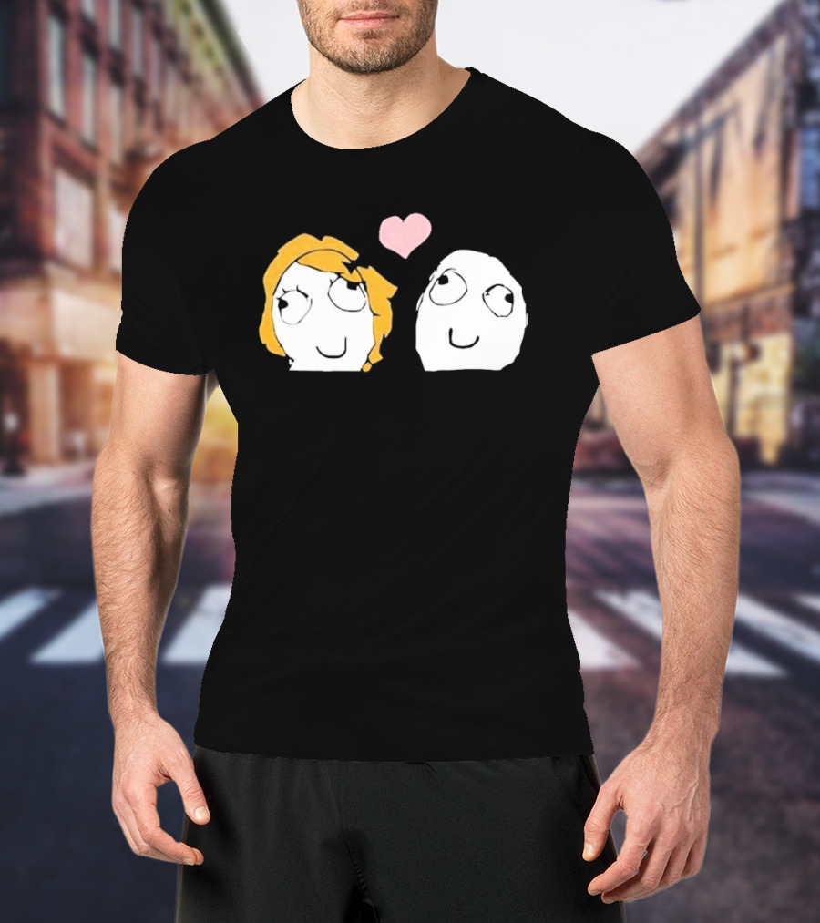 Derp Derpina Heart Rage Comic 2026 T-Shirt