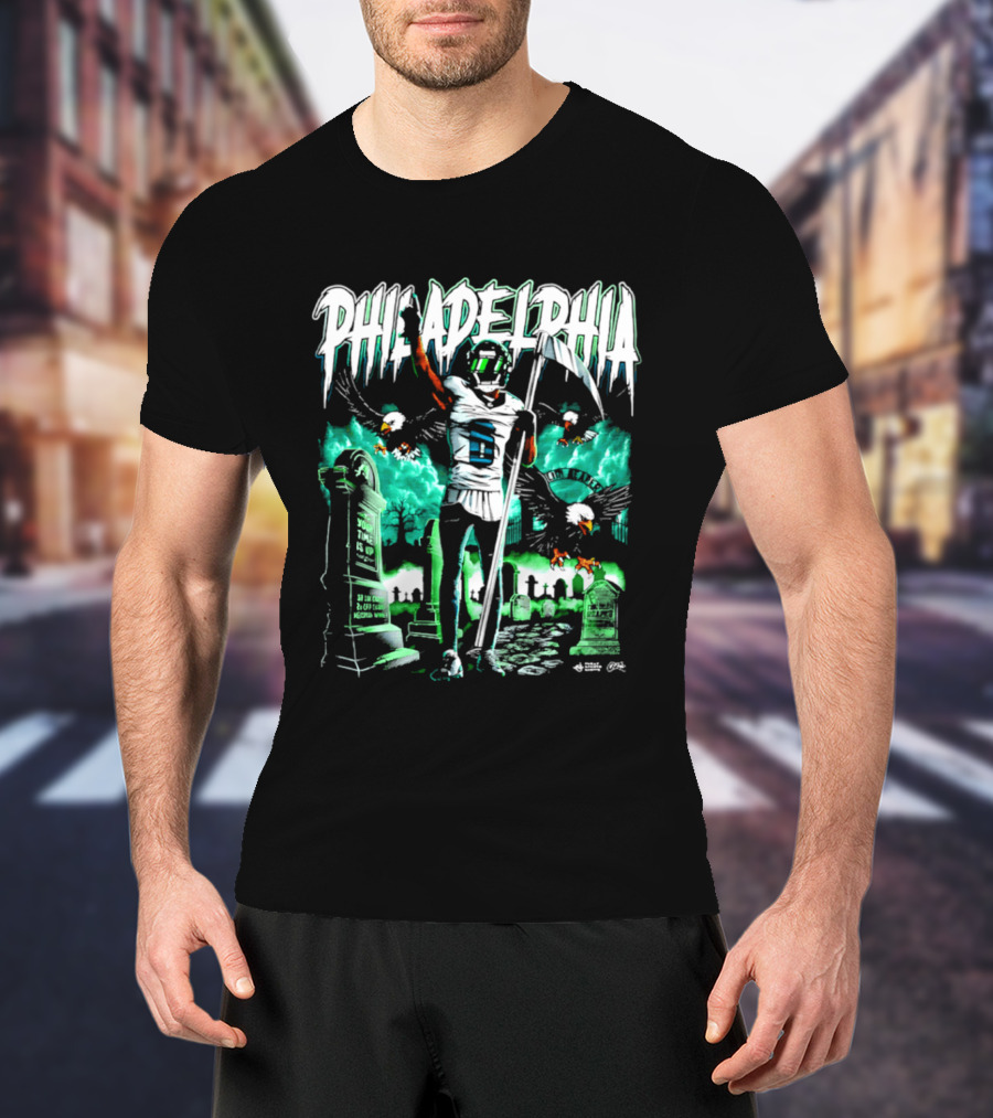 Philadelphia Eagles Smitty Graveyard Death Eagle T-Shirt