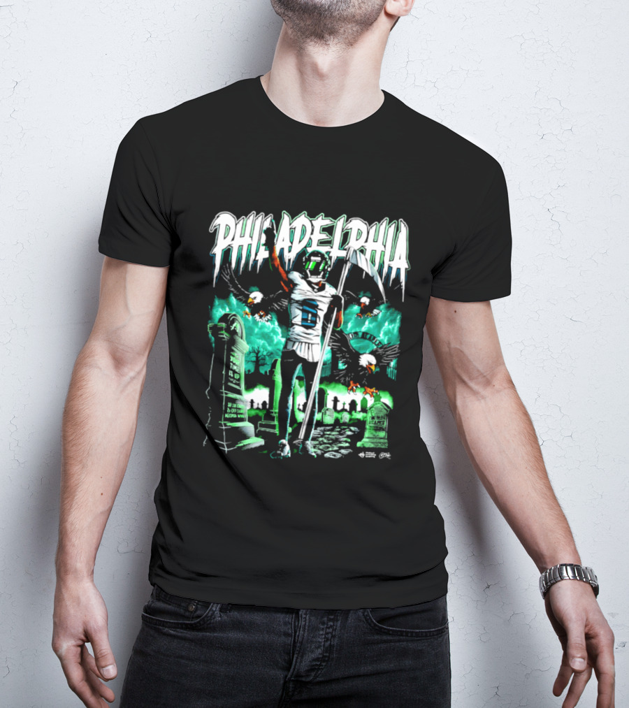 Philadelphia Eagles Smitty Graveyard Death Eagle T-Shirt