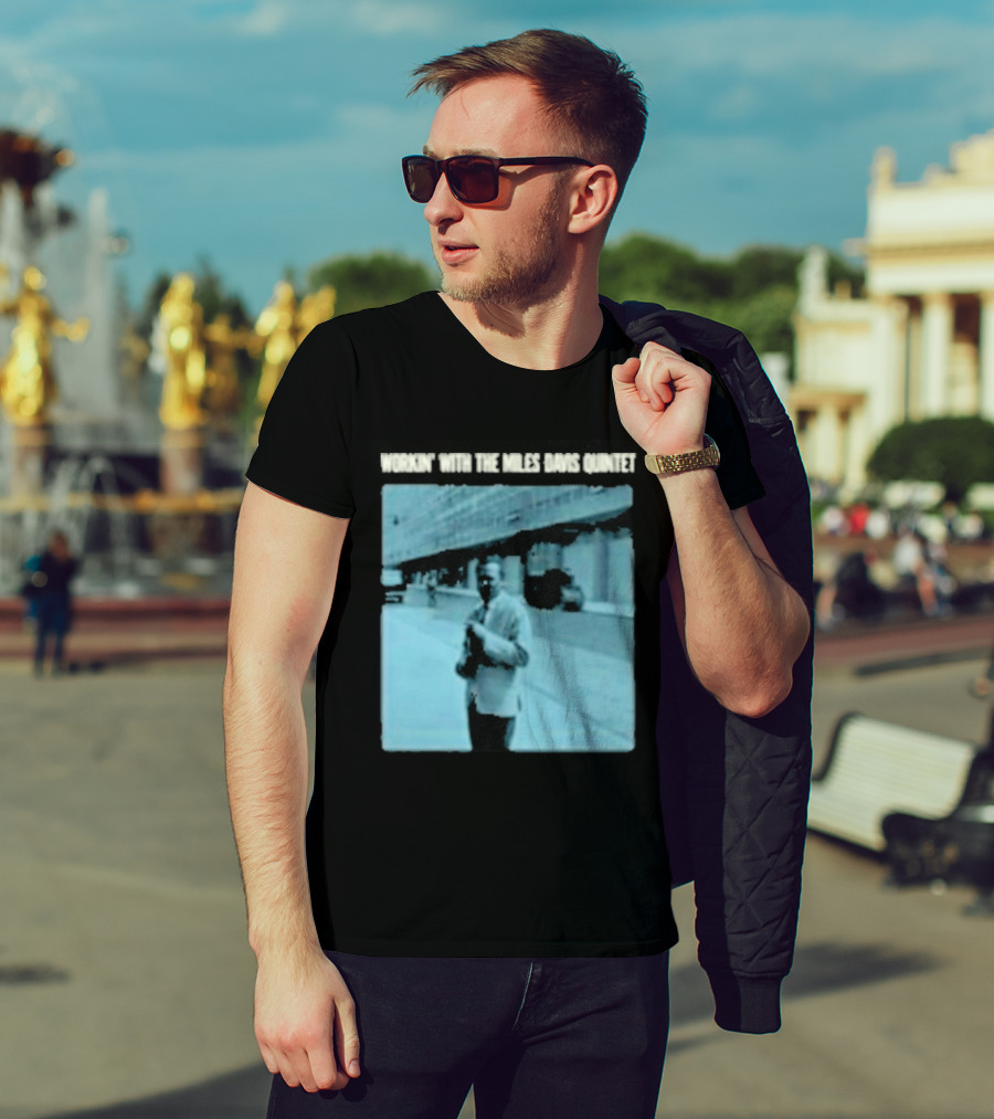Workin' Miles Davis Quintet Blue Album Cover Streetscape T-Shirt