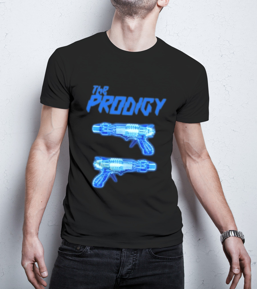 The Prodigy Raygun X Ray 26 Tour Blue Neon Guns T-Shirt