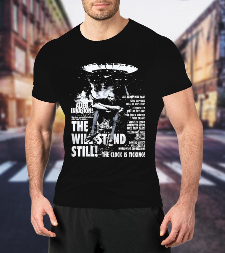 Victor Wembanyama San Antonio Spurs Alien Invasion The Will Stand Still The Is Ticking T-Shirt