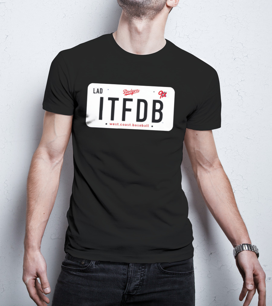 Los Angeles Dodgers LAD ITFDB West Coast Baseball 9X T-Shirt