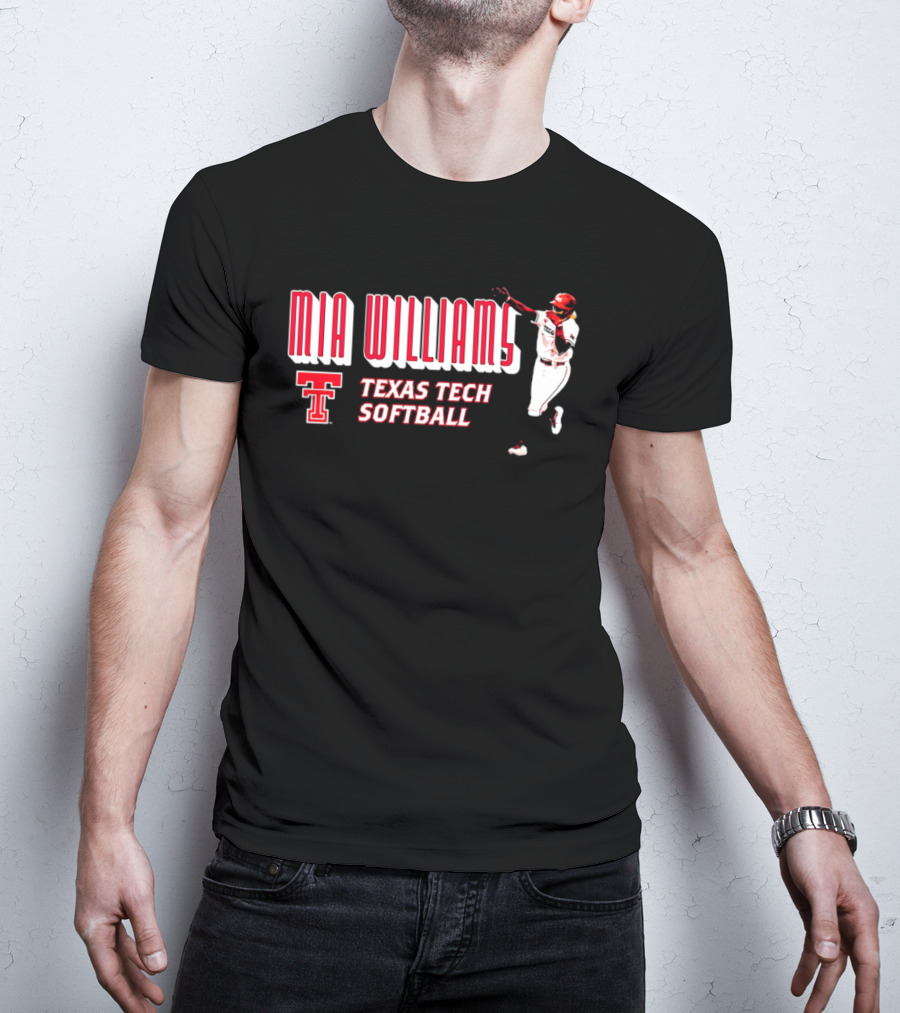 Mia Williams Texas Tech Softball Player Red Raiders T T-Shirt