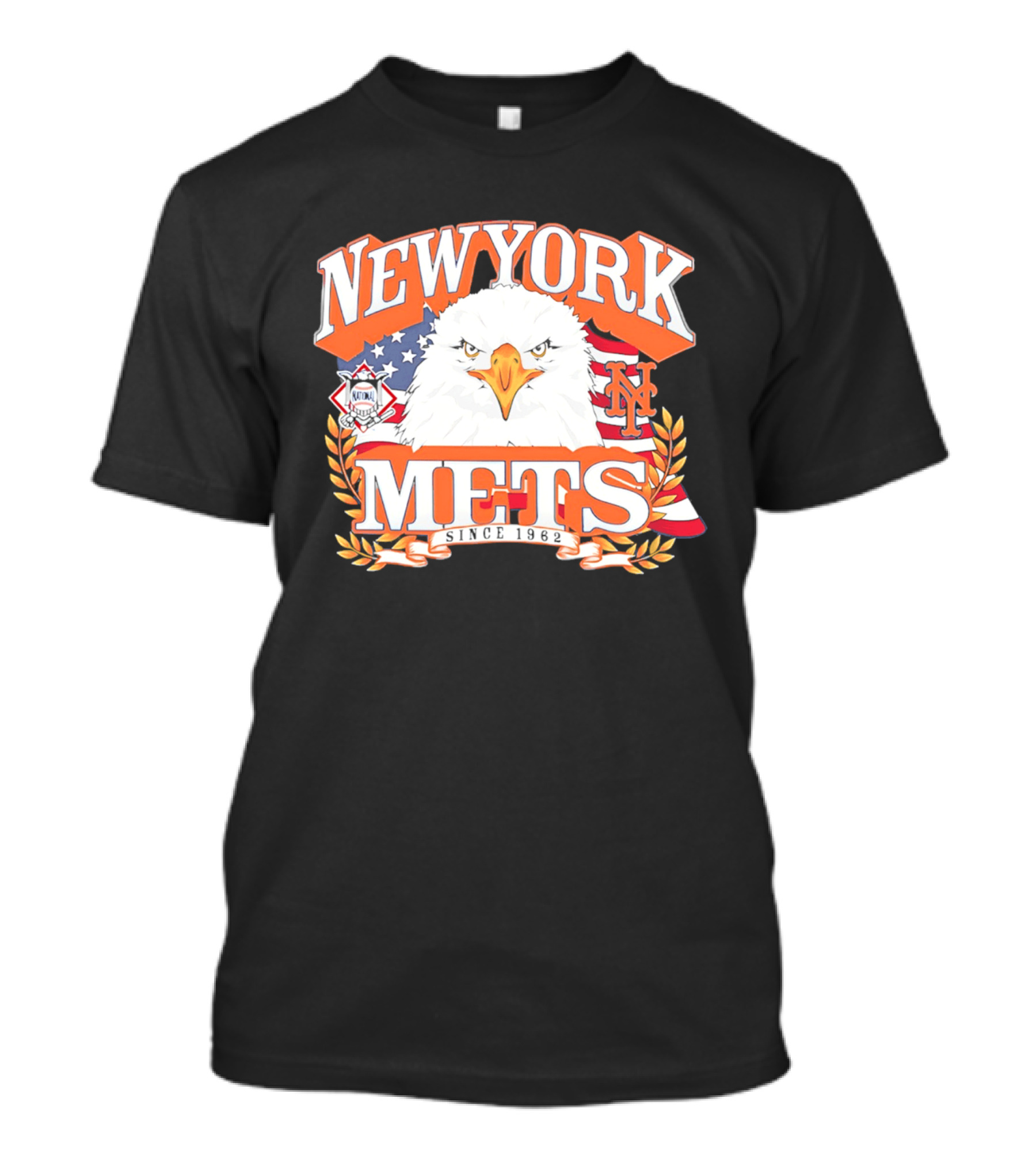 New York Mets Americana Eagle Celebrating National League And Stars Stripes T-Shirt
