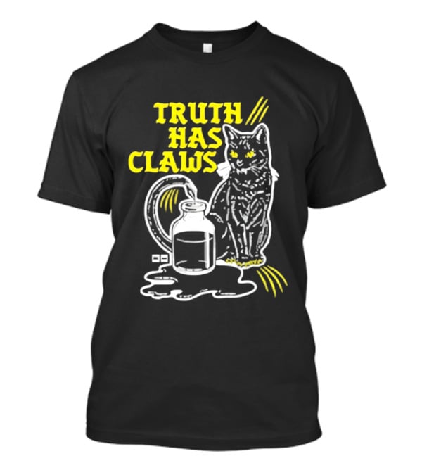 Truth Has Claws Cat Spilled Milk T-Shirt