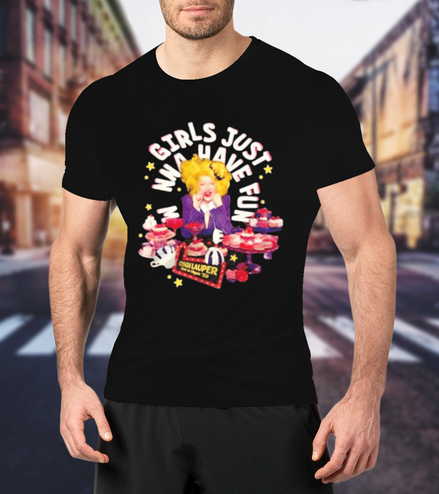 Cyndi Lauper Girls Just Wanna Have Fun Sweets Cupcake Party T-Shirt
