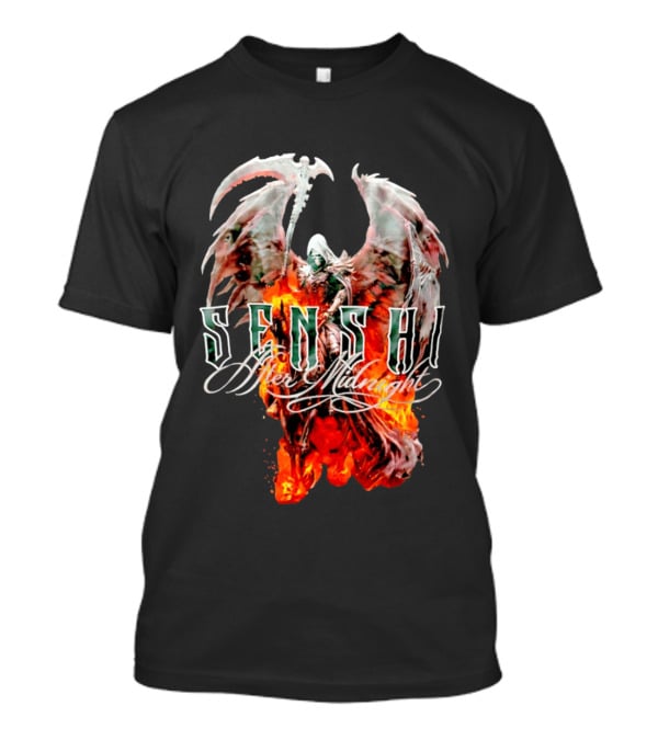 Senshi After Midnight Flaming Grim Reaper Wings T-Shirt