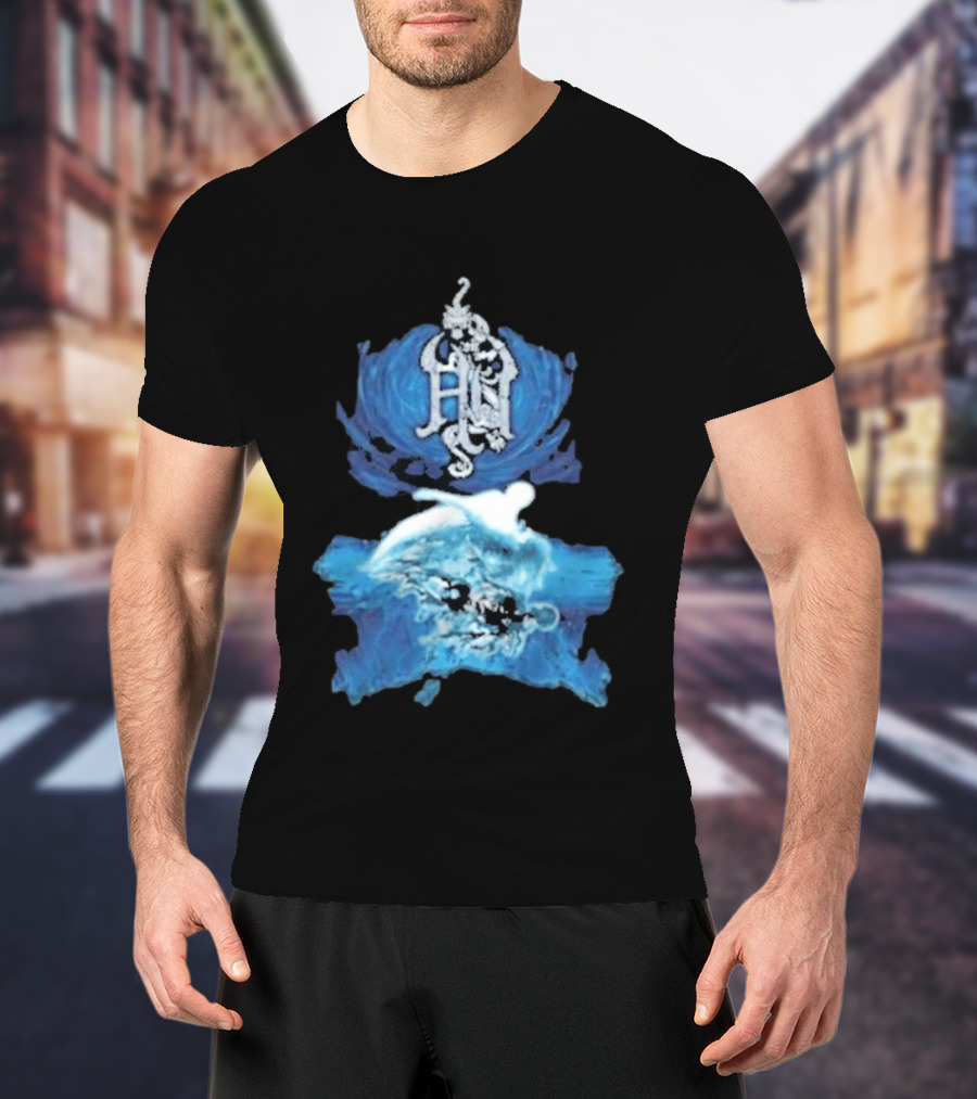 The Hu Hun Album HN Iconic Blue Artistic Wave T-Shirt