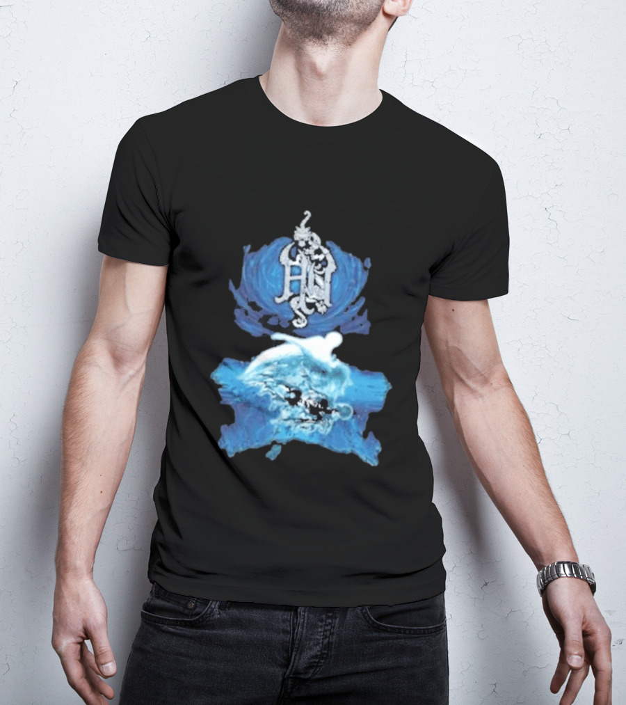 The Hu Hun Album HN Iconic Blue Artistic Wave T-Shirt