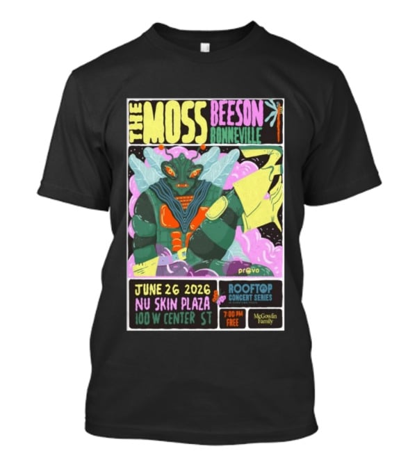 The Moss Beeson Bonneville Nu Skin Plaza Provo Rooftop Concert Series June 26 2026 T-Shirt