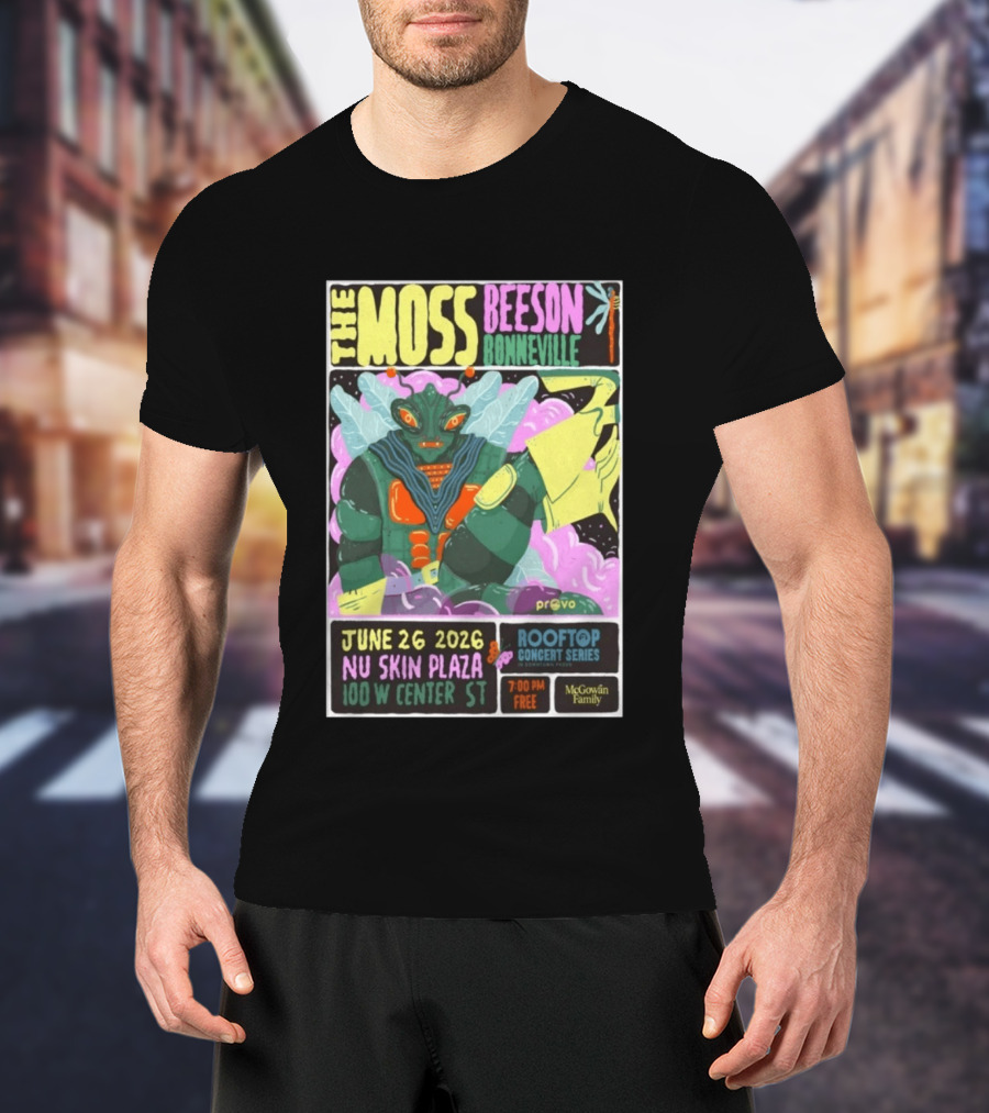 The Moss Beeson Bonneville Nu Skin Plaza Provo Rooftop Concert Series June 26 2026 T-Shirt