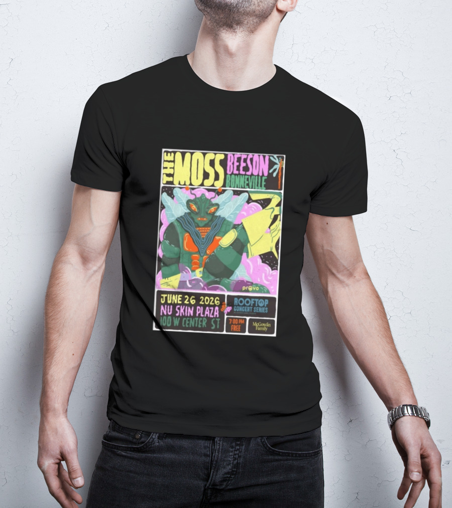 The Moss Beeson Bonneville Nu Skin Plaza Provo Rooftop Concert Series June 26 2026 T-Shirt