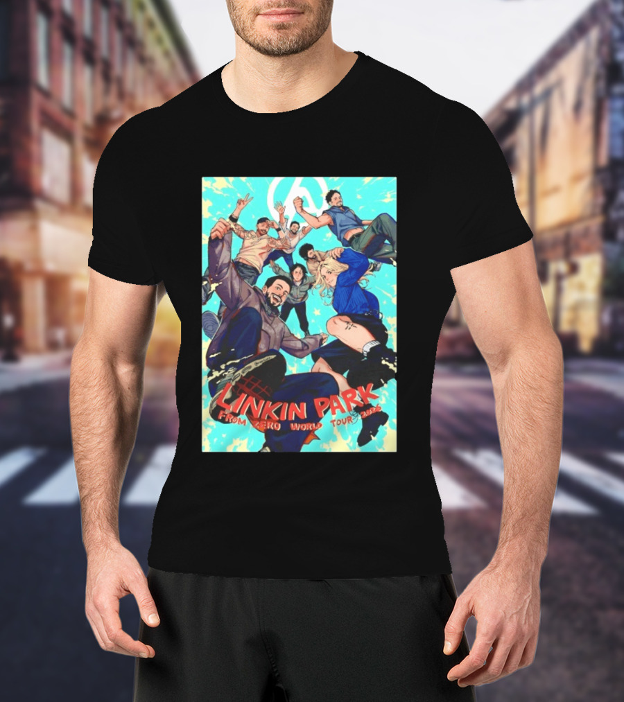 Linkin Park From Zero World Tour 2025 Anime Style Group T-Shirt
