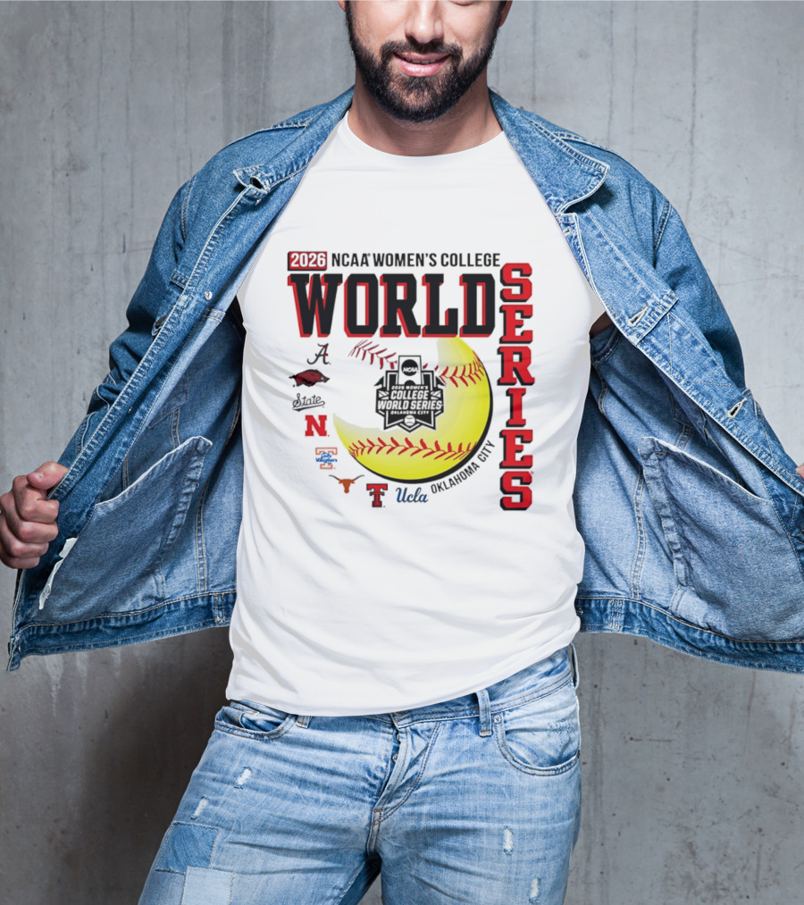2026 NCAA Women's College World Series Oklahoma City Alabama Arkansas Texas Nebraska UCLA T-Shirt
