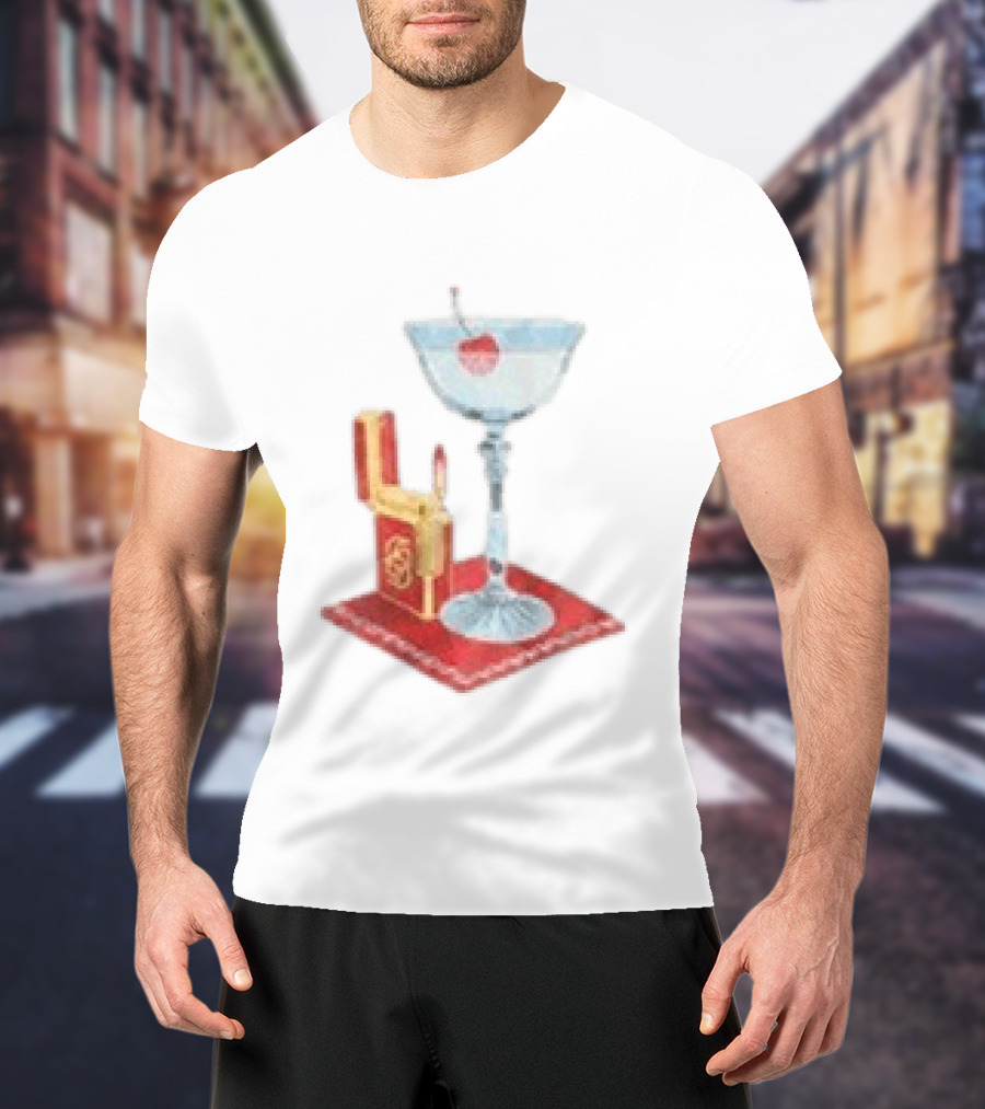 Adrien Rabiot Drole De Monsieur Martini Cocktail With Lighter T-Shirt