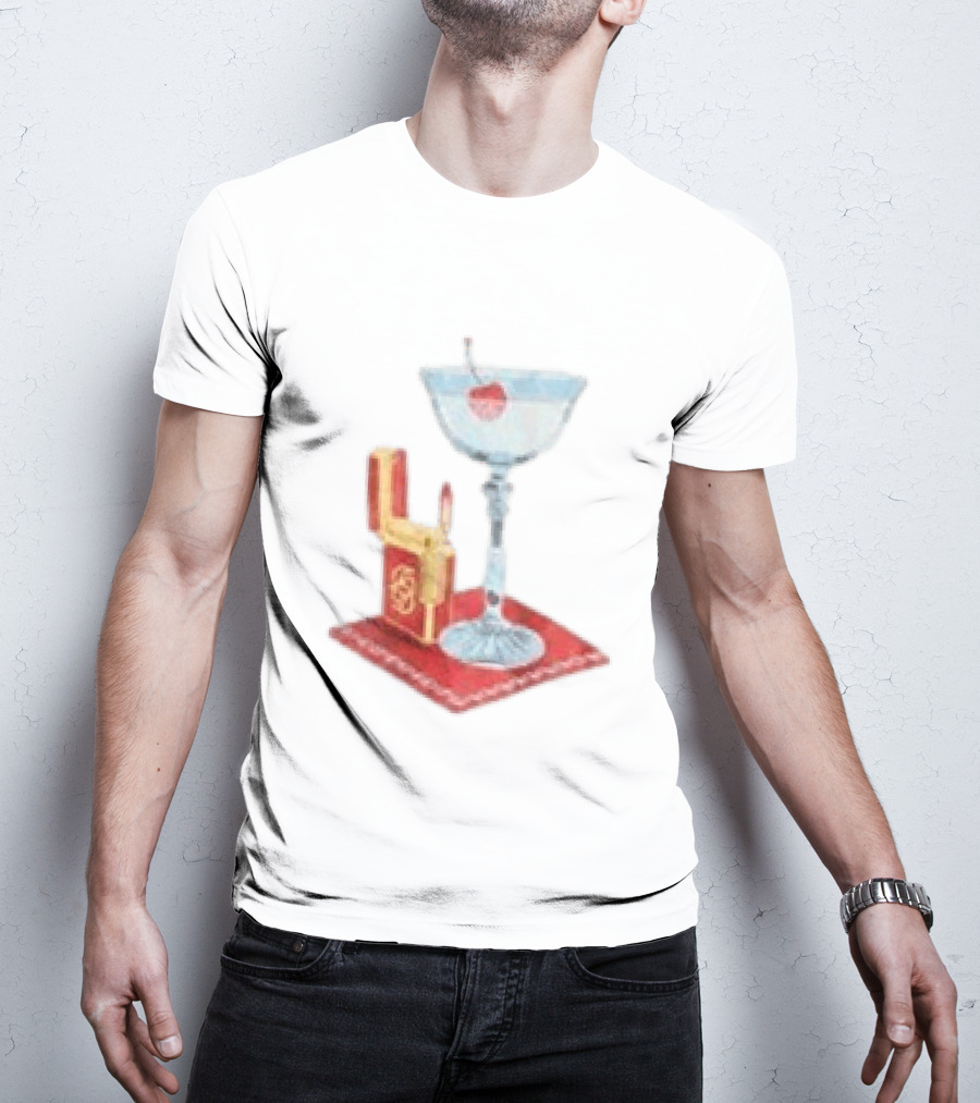 Adrien Rabiot Drole De Monsieur Martini Cocktail With Lighter T-Shirt