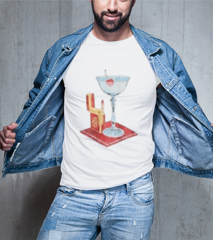 Adrien Rabiot Drole De Monsieur Martini Cocktail With Lighter T-Shirt