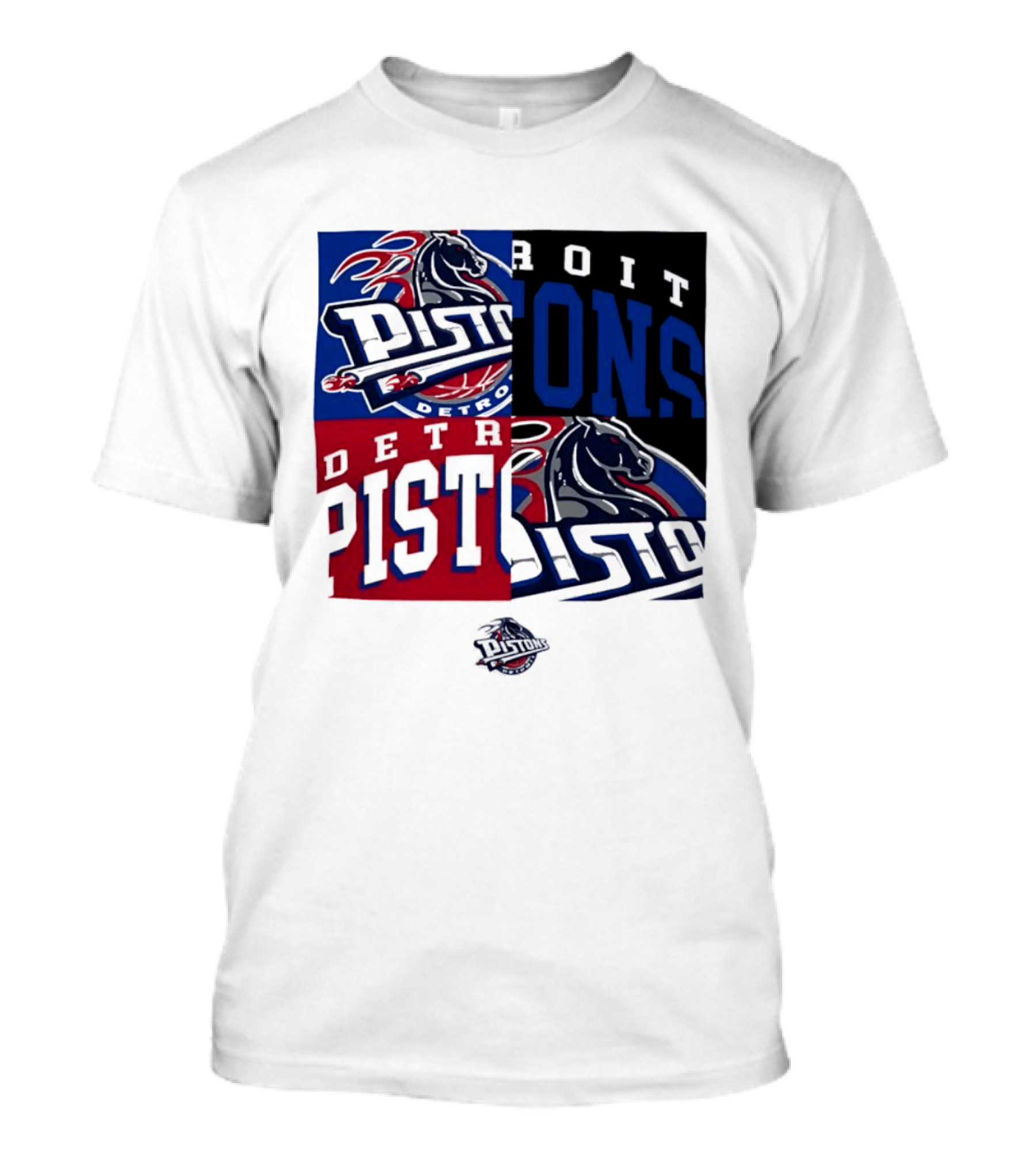 Detroit Pistons NBA Mashup Basketball Sports T-Shirt