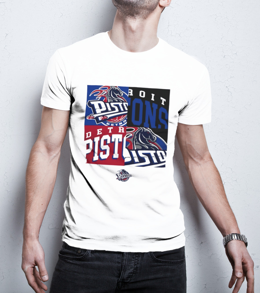 Detroit Pistons NBA Mashup Basketball Sports T-Shirt