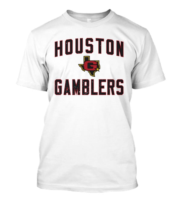 Houston Gamblers Jim Kelly Ricky Sanders USFL Texas Astrodome Team Gear T-Shirt