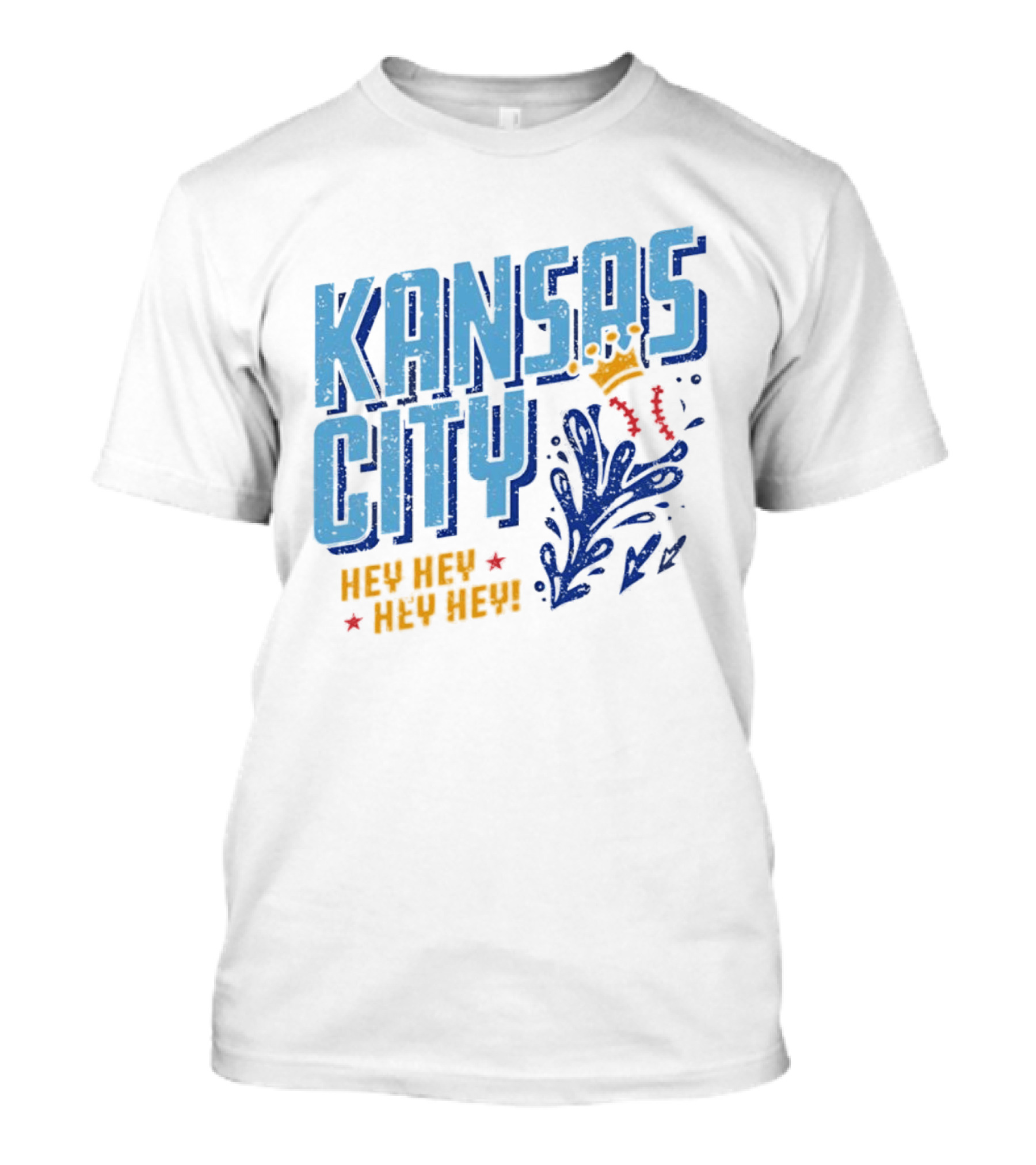 Kansas City Royals Hey Hey Hey Major League Baseball Kauffman Stadium T-Shirt