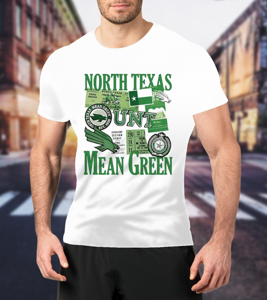 North Texas Mean Green UNT Fouts Field 1890 Football Tickets Memorabilia T-Shirt