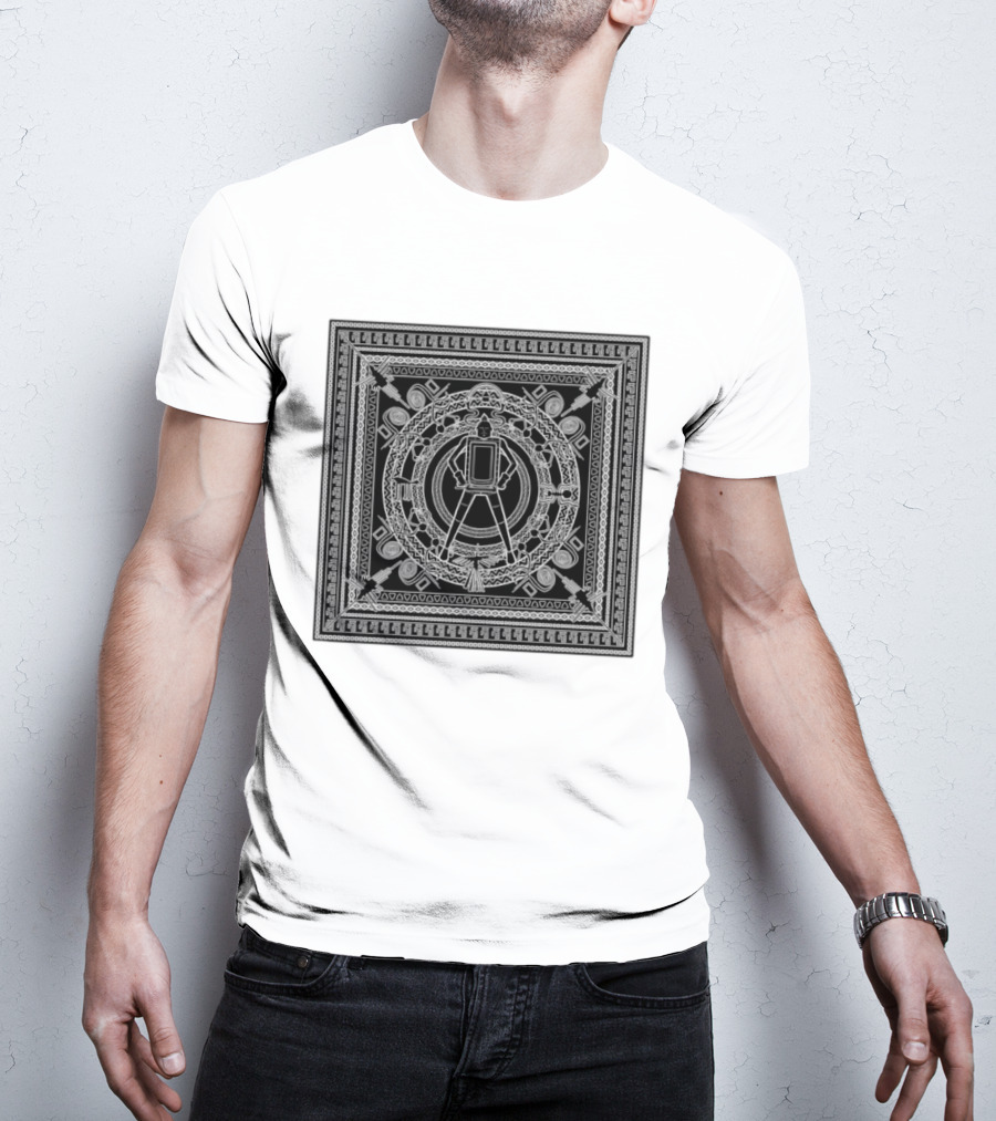 Aztec God Warrior Mesoamerican Calendar Stone Symbols Ancient Mexico Mythology T-Shirt