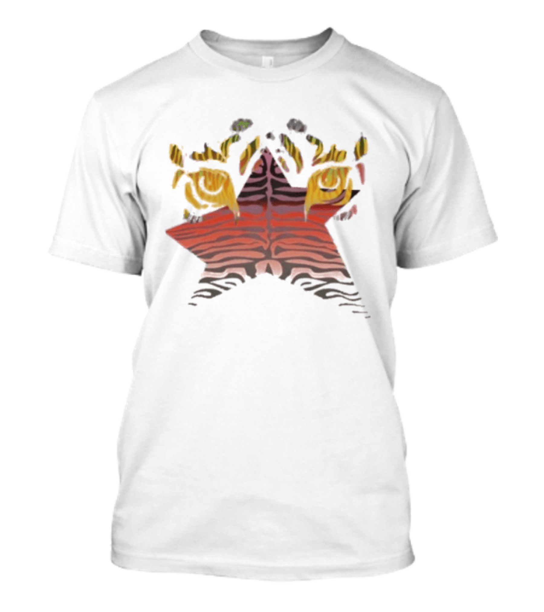 Bodega Beautiful Animal Star Stripes And Flames T-Shirt